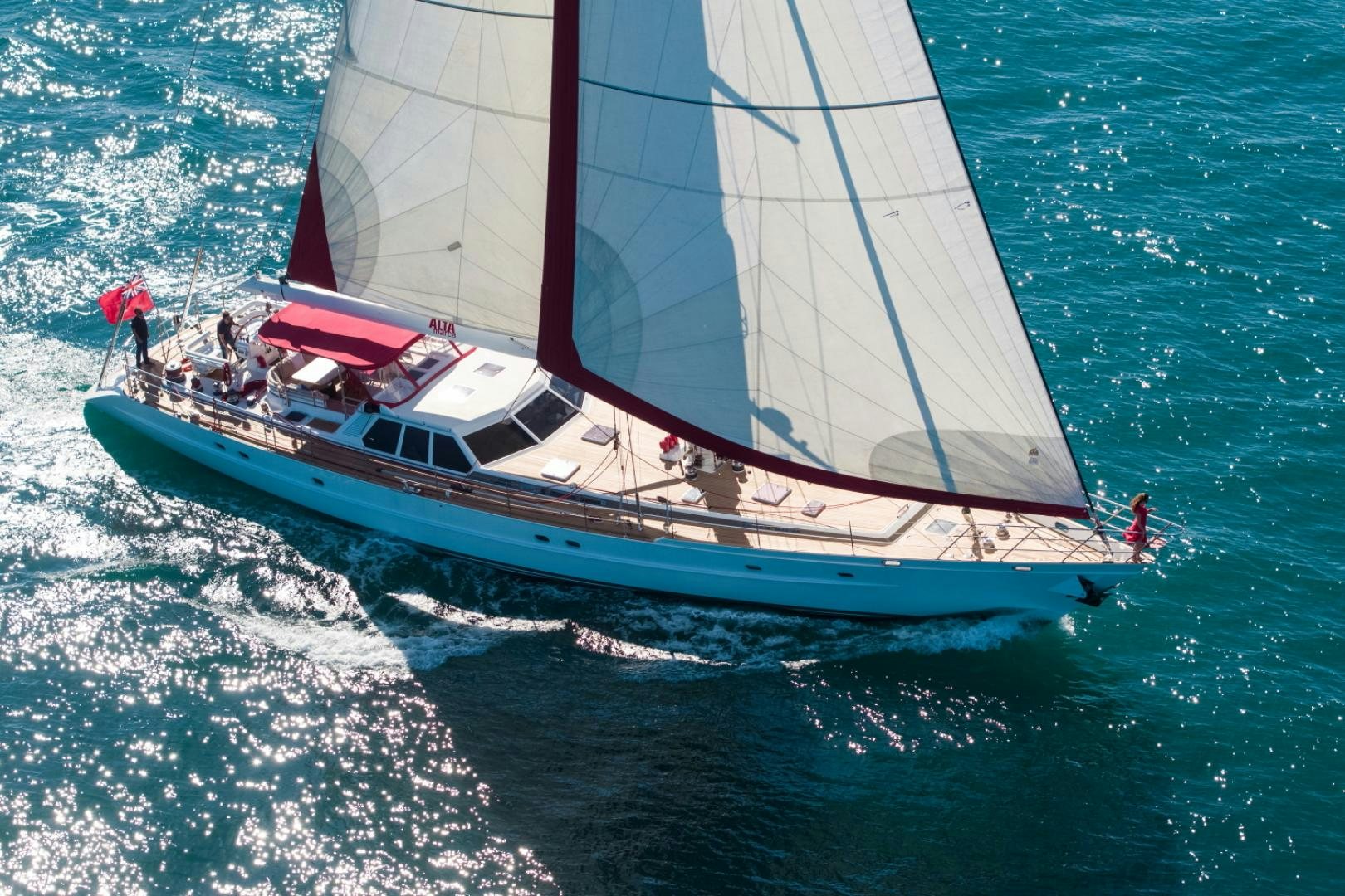 a boat on the water aboard ALTA MAREA Yacht for Sale