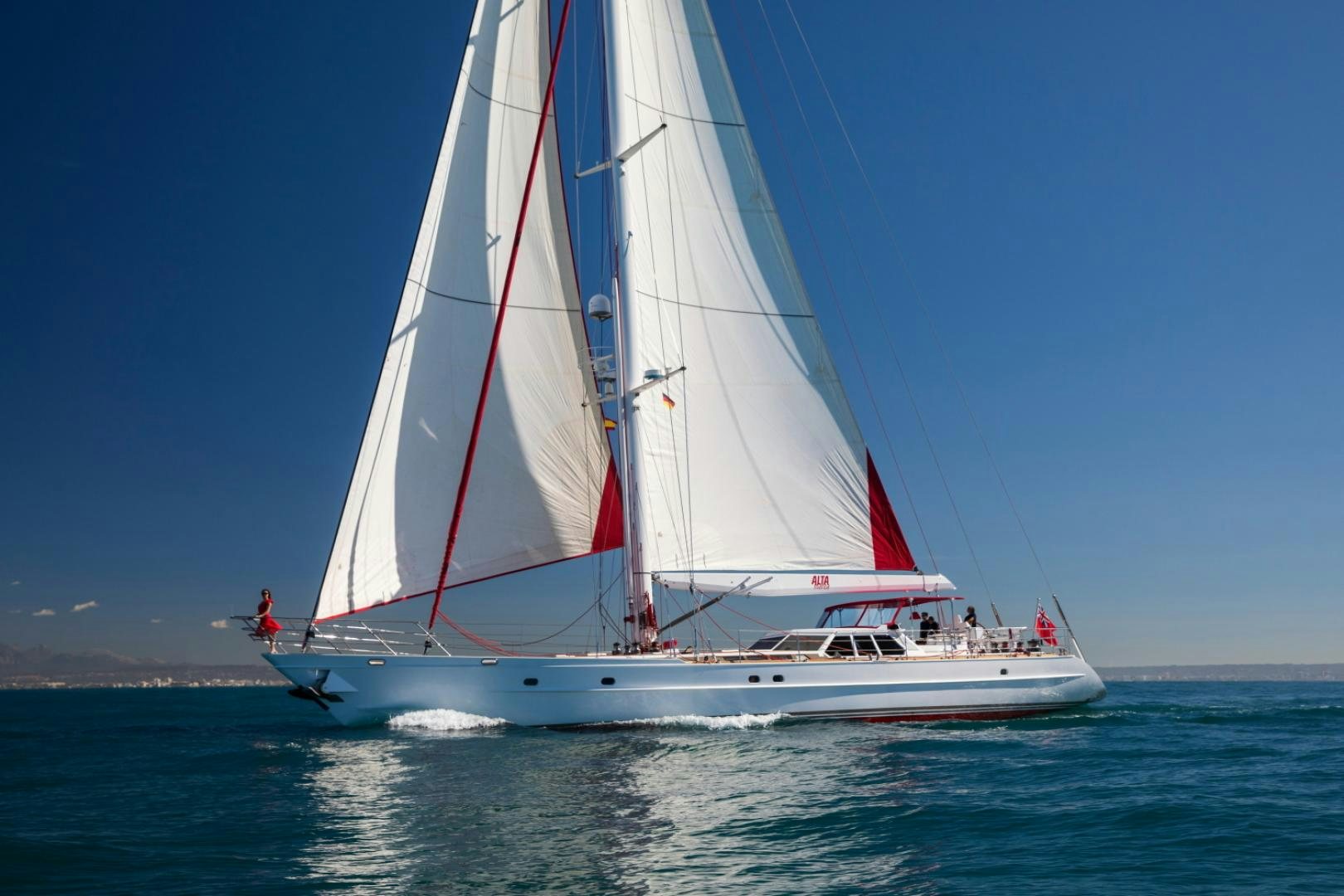 a sailboat on the water aboard ALTA MAREA Yacht for Sale