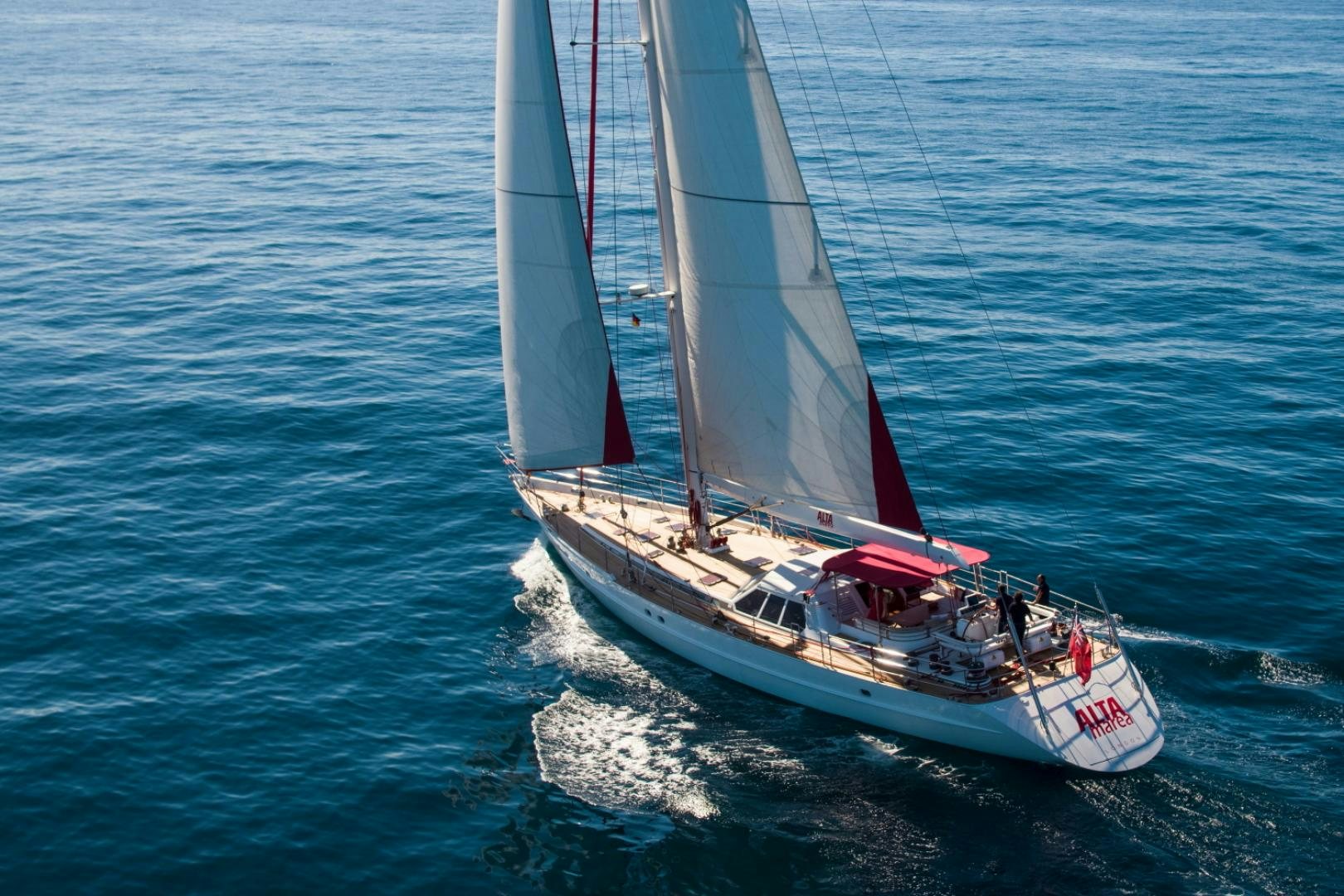 a sailboat on the water aboard ALTA MAREA Yacht for Sale