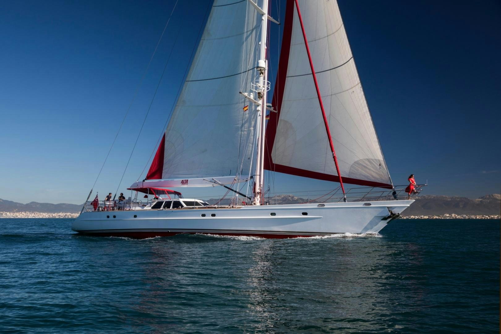 a sailboat on the water aboard ALTA MAREA Yacht for Sale