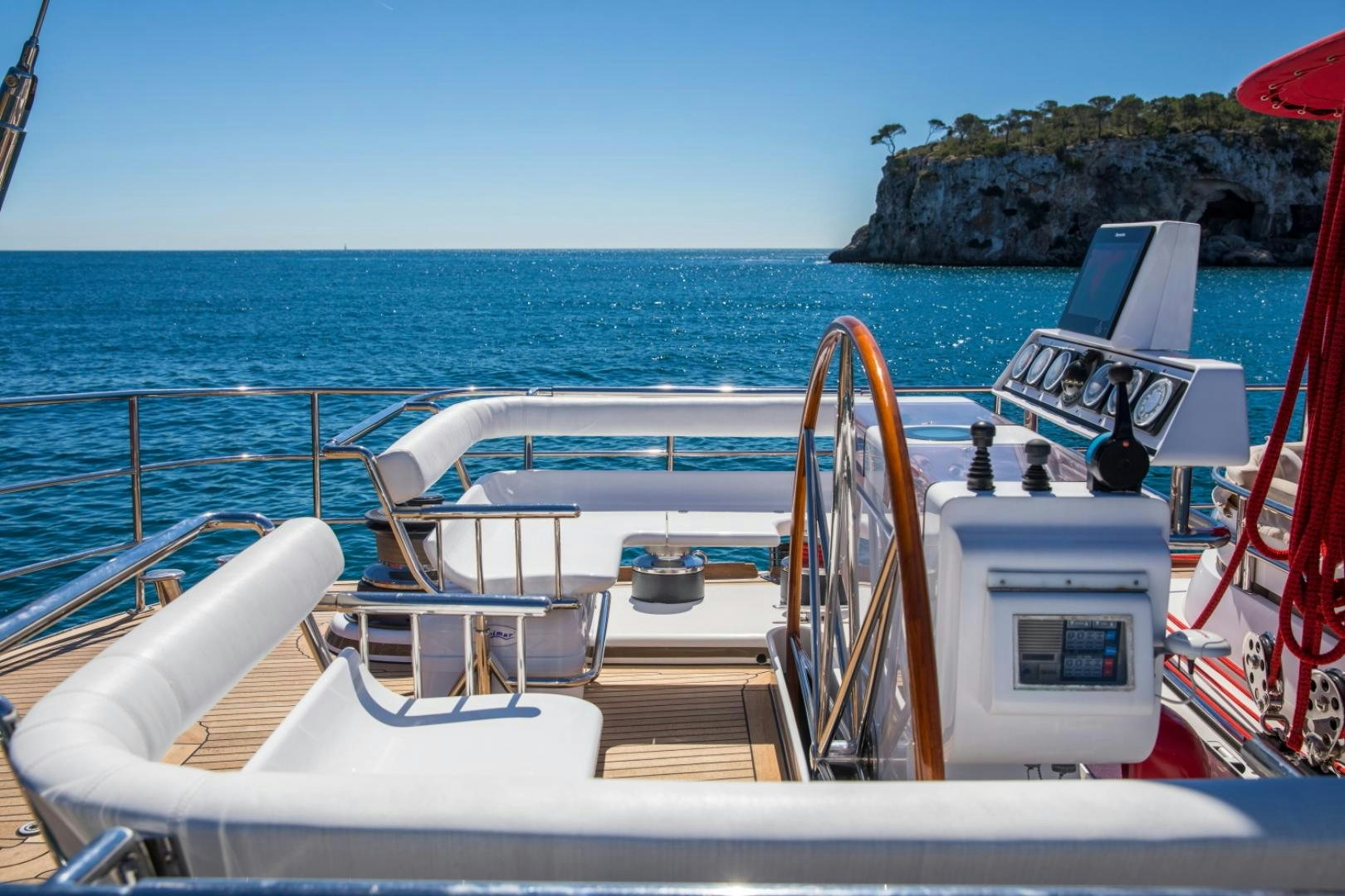 a boat on the water aboard ALTA MAREA Yacht for Sale