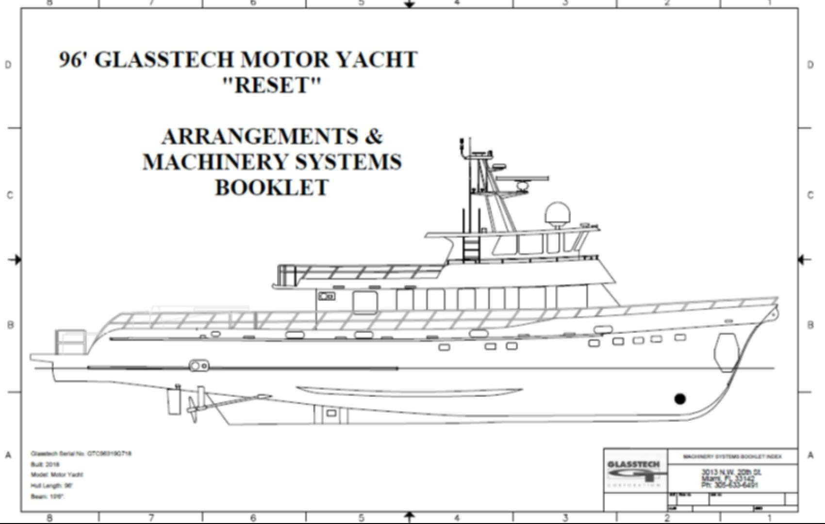 diagram, engineering drawing aboard RESET Yacht for Sale