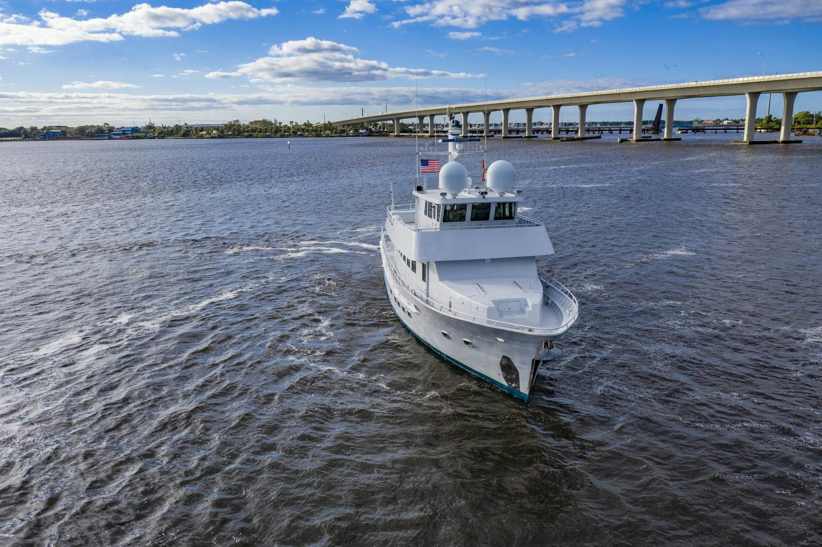 a boat in the water aboard RESET Yacht for Sale
