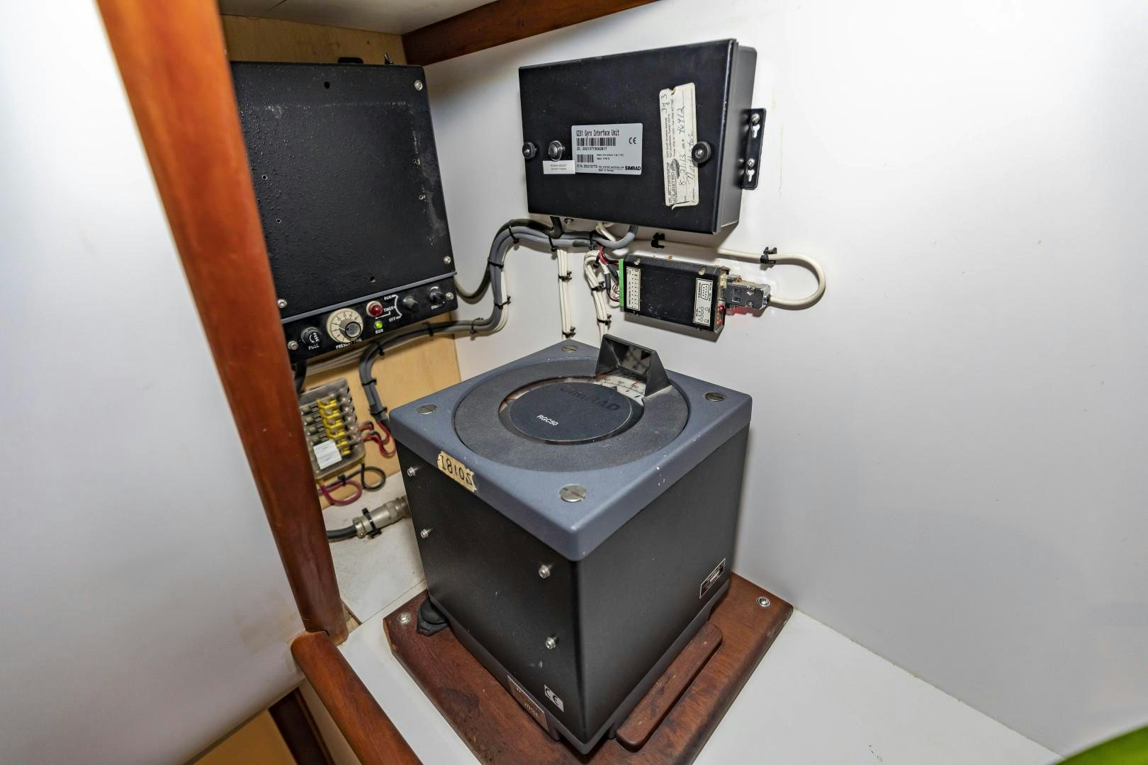 a machine on a table aboard RESET Yacht for Sale