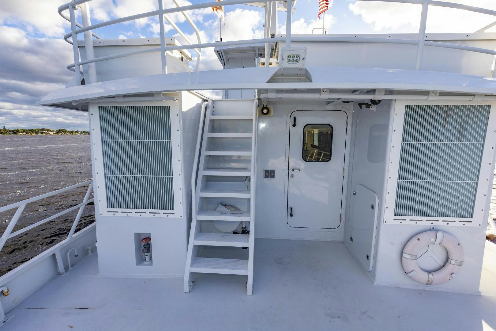 a trailer with doors aboard RESET Yacht for Sale