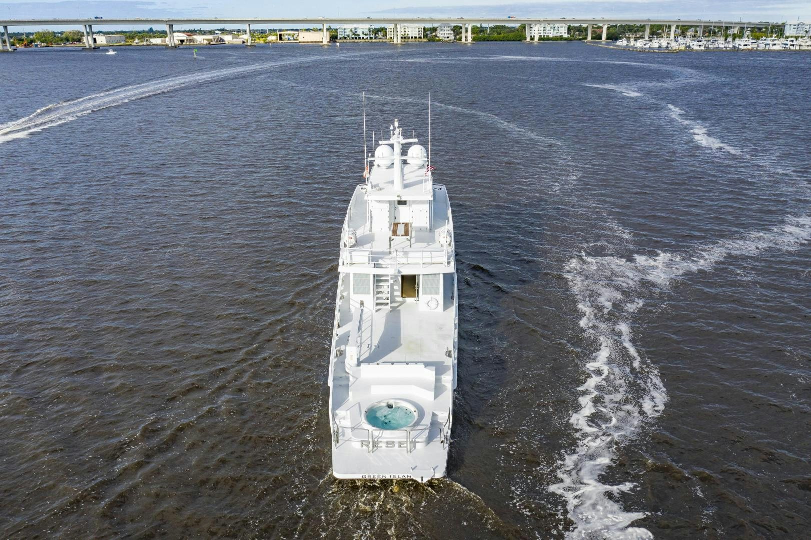 a boat on the water aboard RESET Yacht for Sale