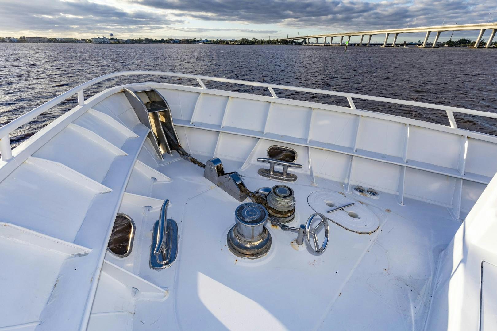 a rooftop view of a solar panel aboard RESET Yacht for Sale
