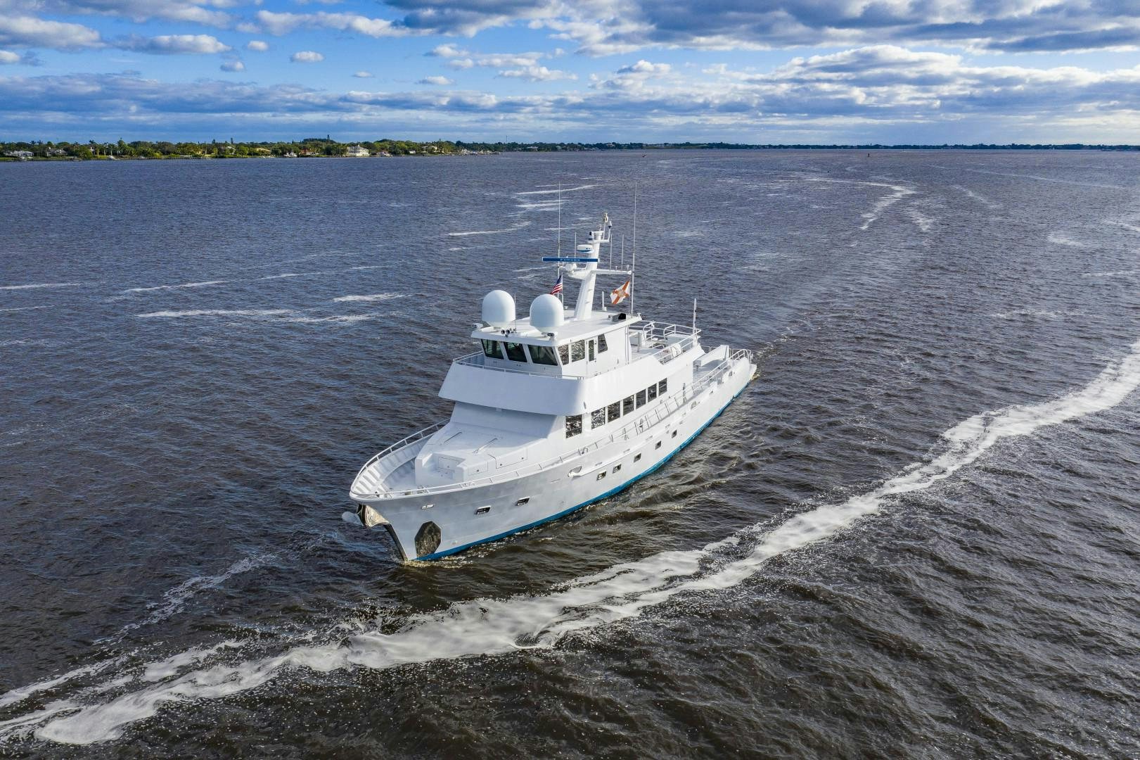 a boat on the water aboard RESET Yacht for Sale