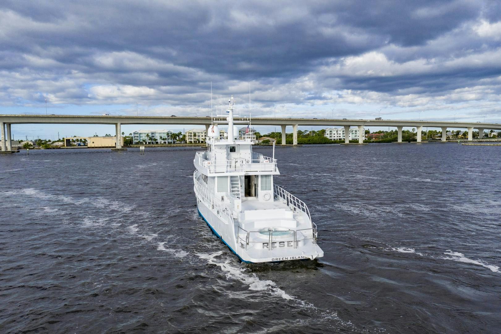 a boat on the water aboard RESET Yacht for Sale