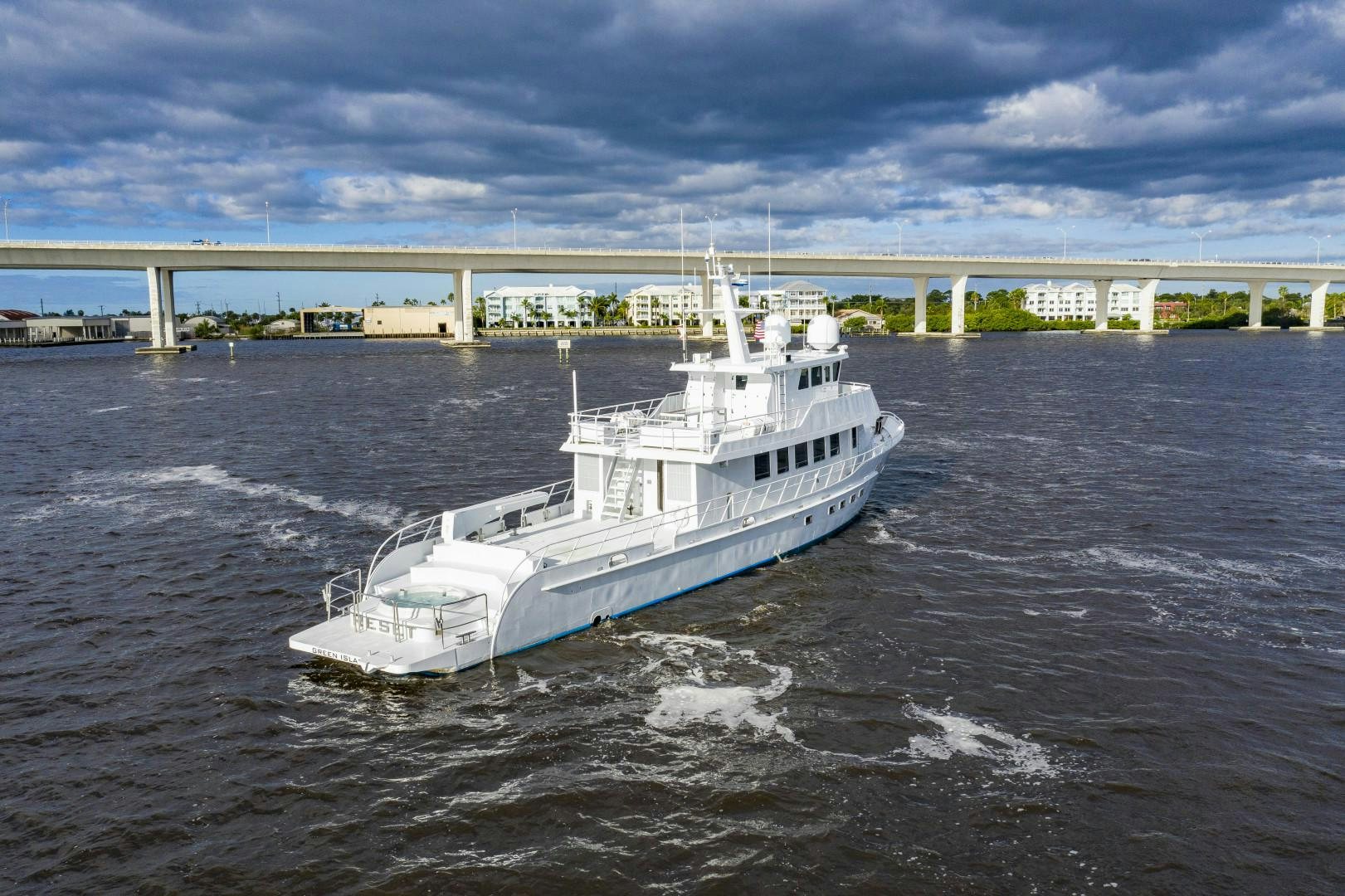 a boat on the water aboard RESET Yacht for Sale