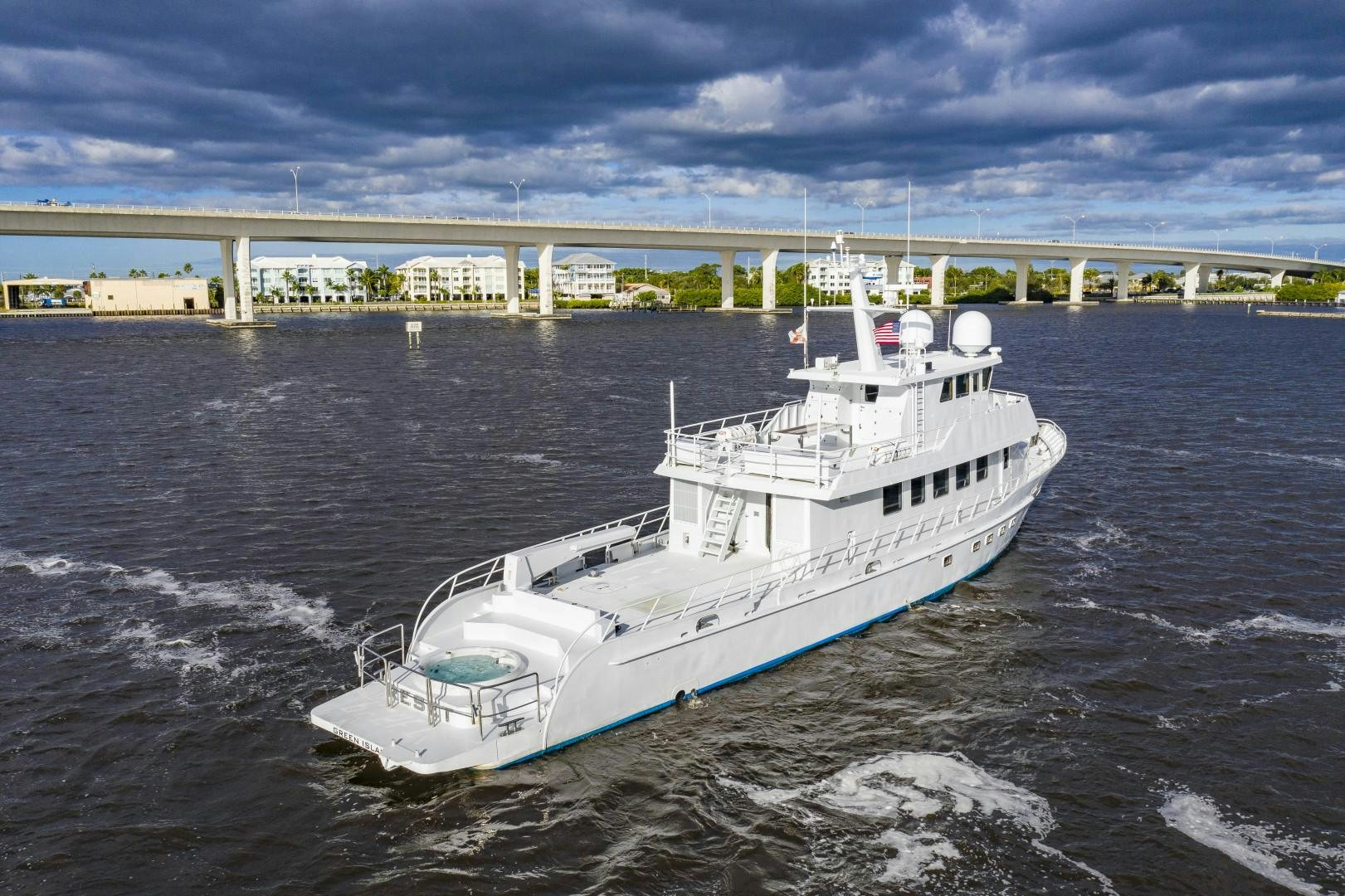 a boat on the water aboard RESET Yacht for Sale