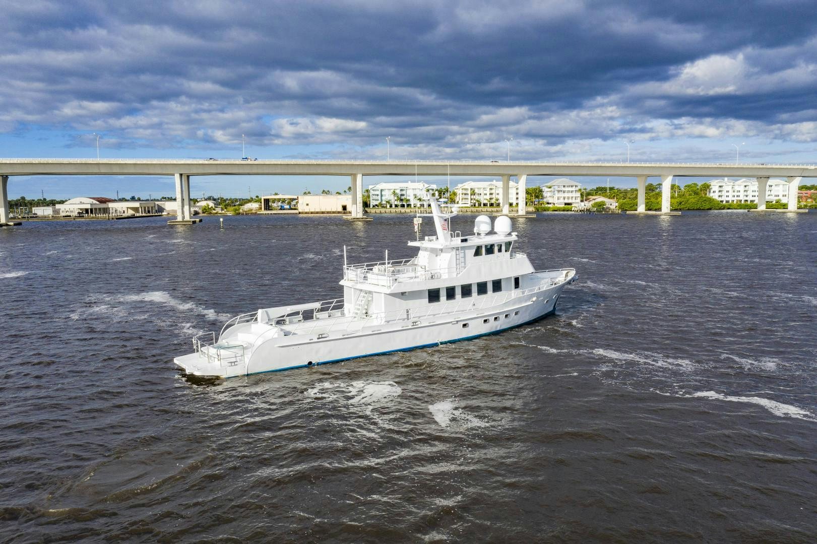 a boat on the water aboard RESET Yacht for Sale