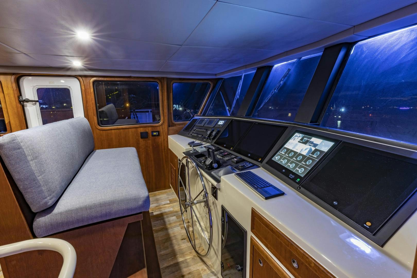 a bicycle on a train aboard RESET Yacht for Sale