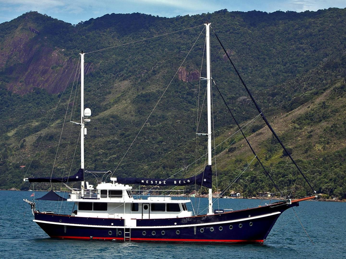 a boat on the water aboard MESTRE BELO Yacht for Sale