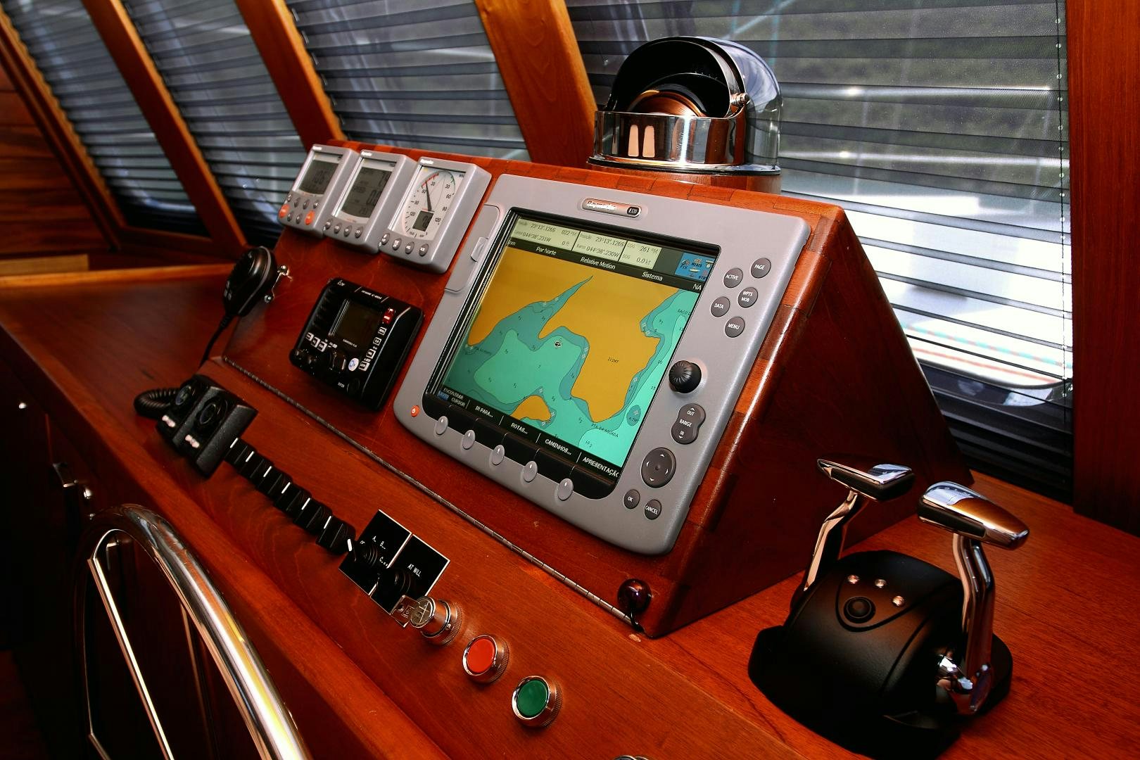 a coffee machine on a table aboard MESTRE BELO Yacht for Sale