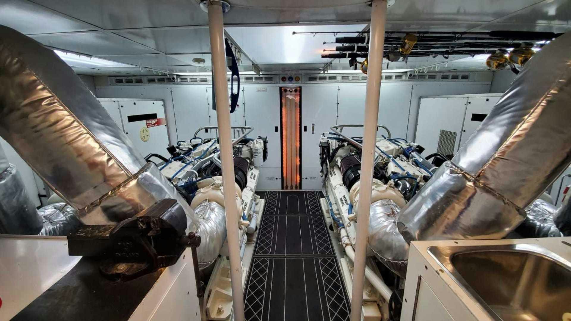 a large factory with many machines aboard LA LA LAND Yacht for Sale