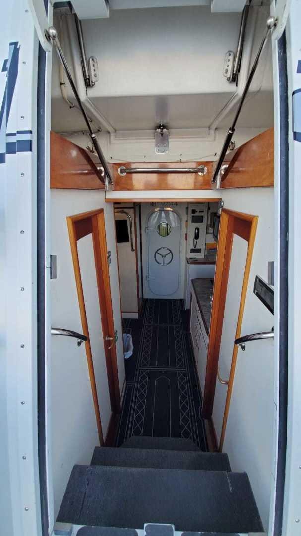 a train with a train on the tracks aboard LA LA LAND Yacht for Sale