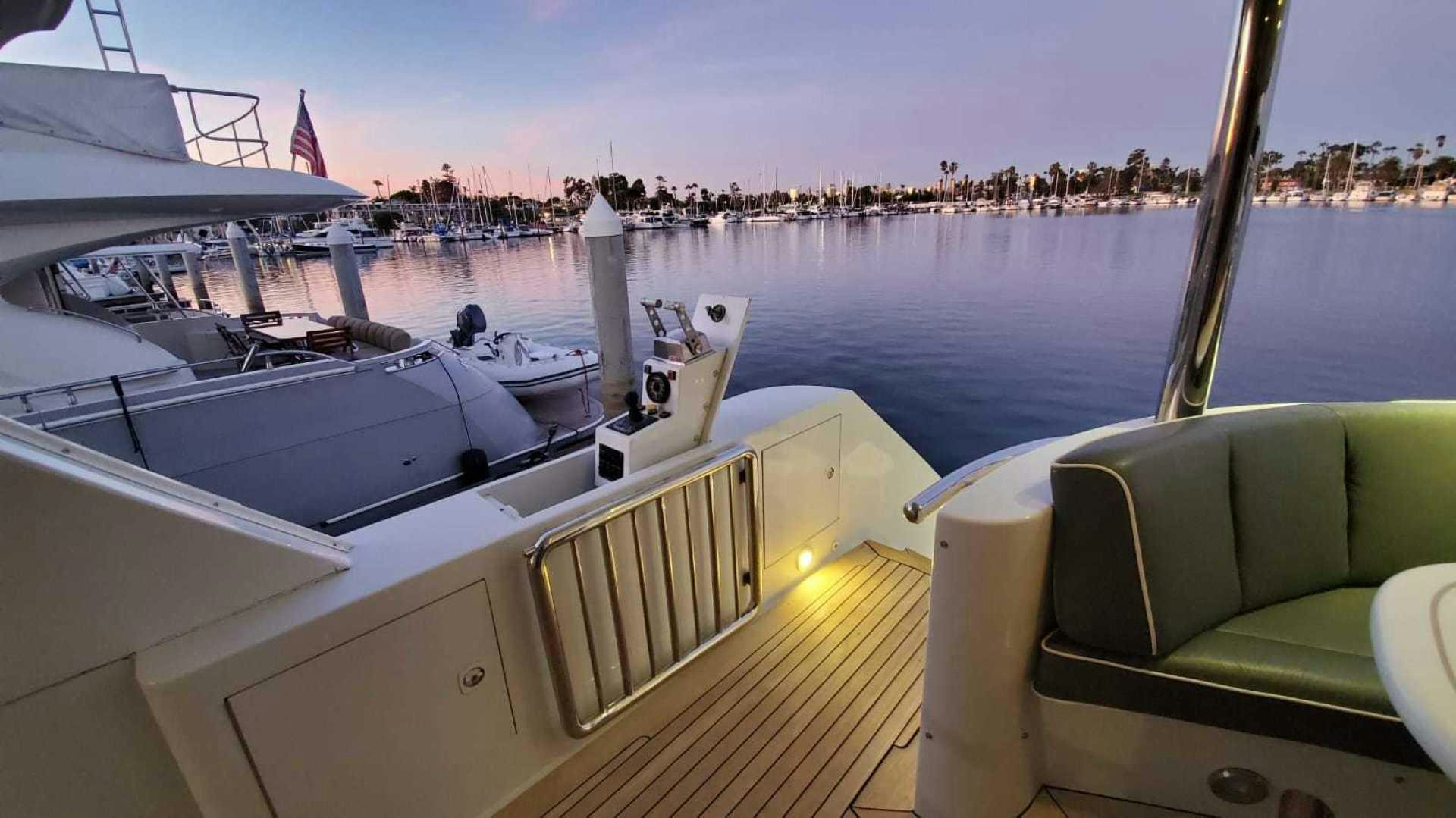 a boat on a deck aboard LA LA LAND Yacht for Sale