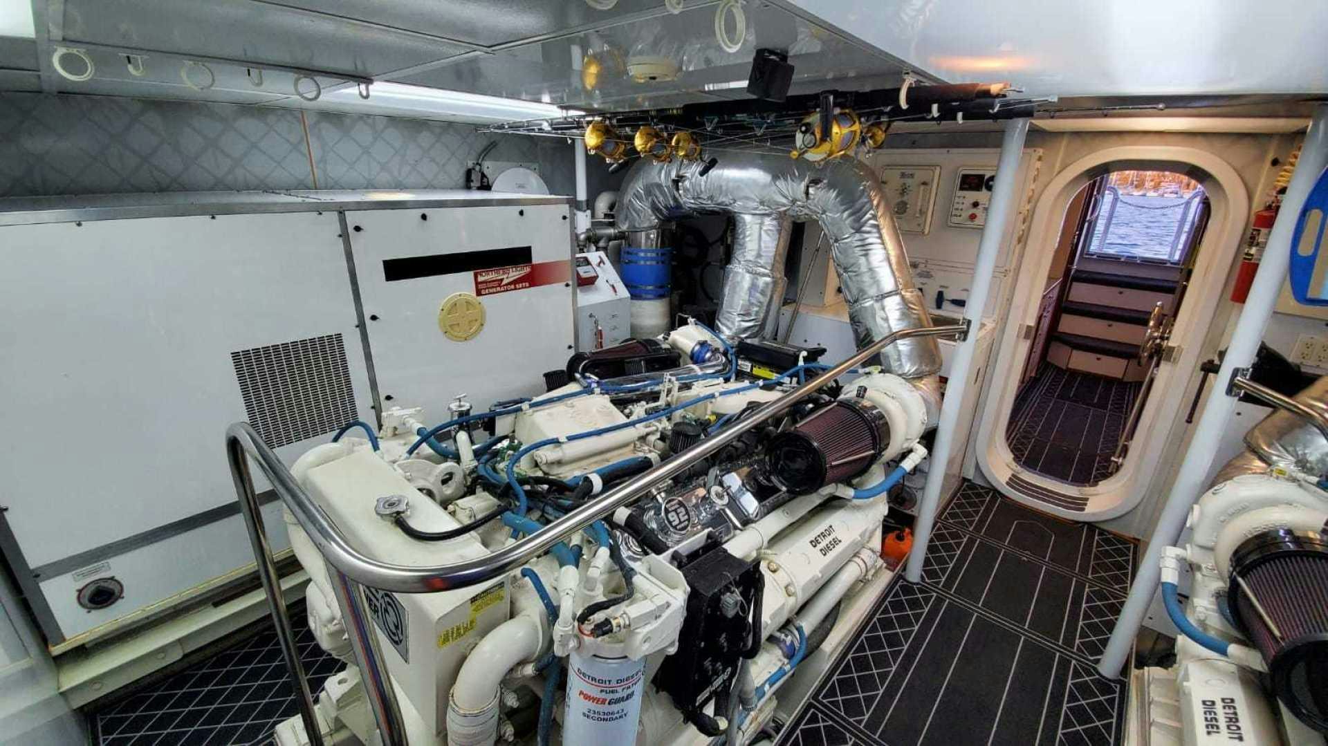 a machine inside a room aboard LA LA LAND Yacht for Sale