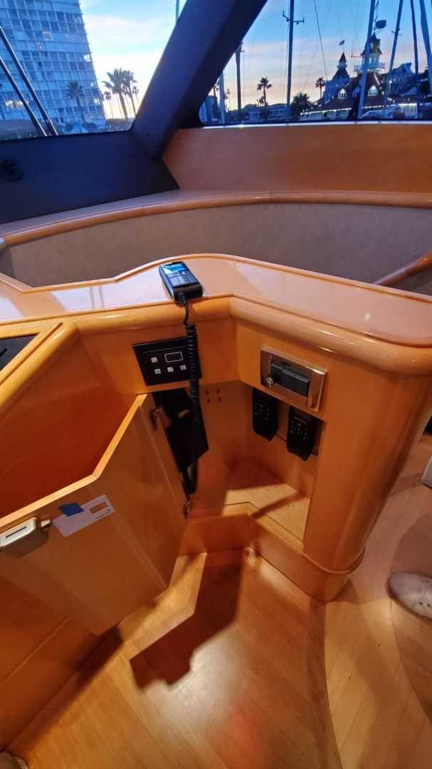 a phone on a wall aboard LA LA LAND Yacht for Sale