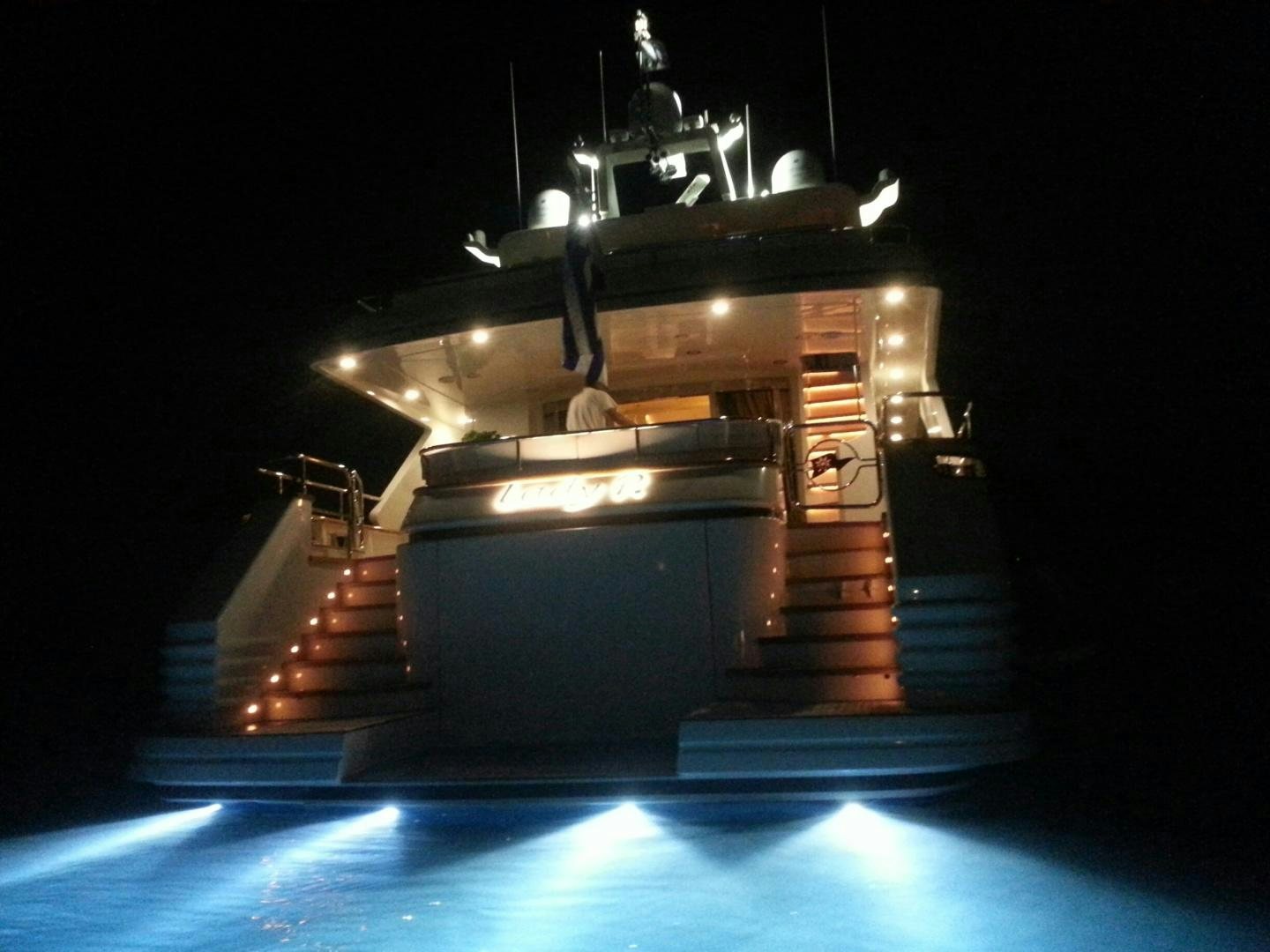 a space ship with a staircase aboard LADY MOH Yacht for Sale