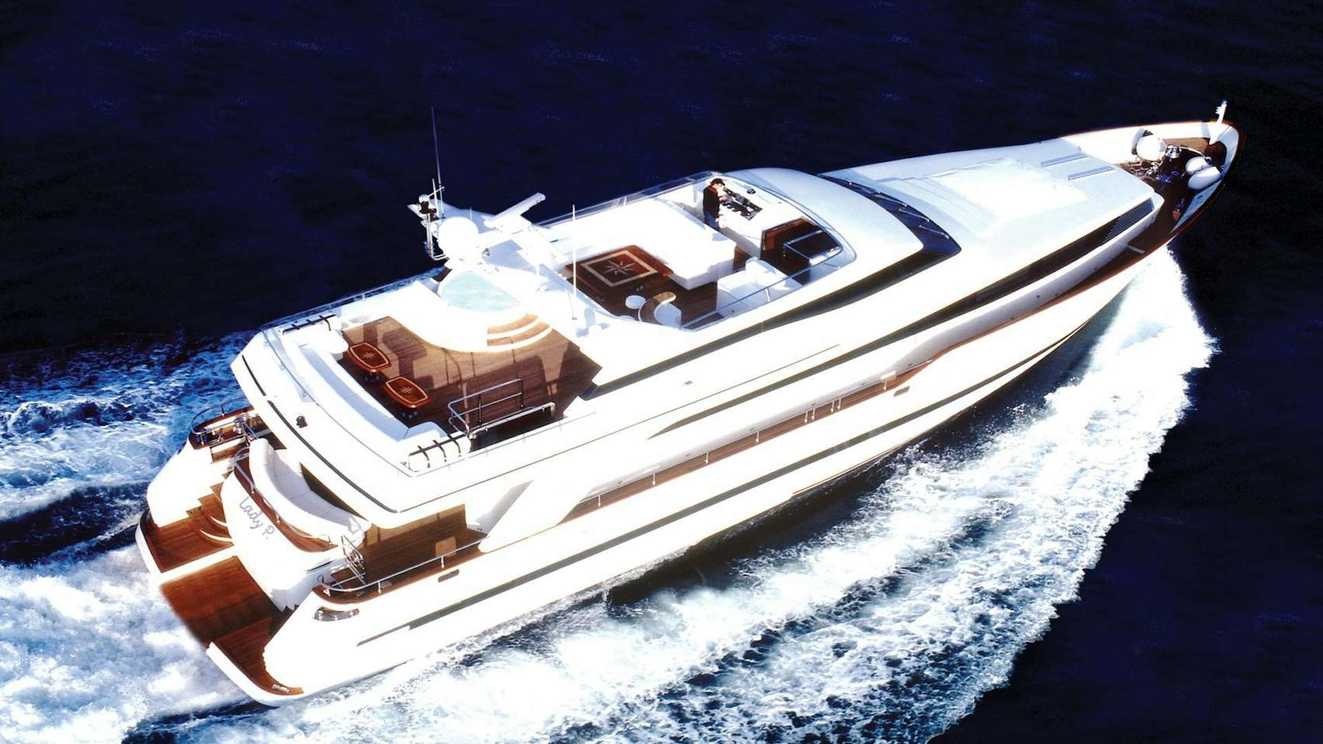 a boat on the water aboard LADY P Yacht for Sale