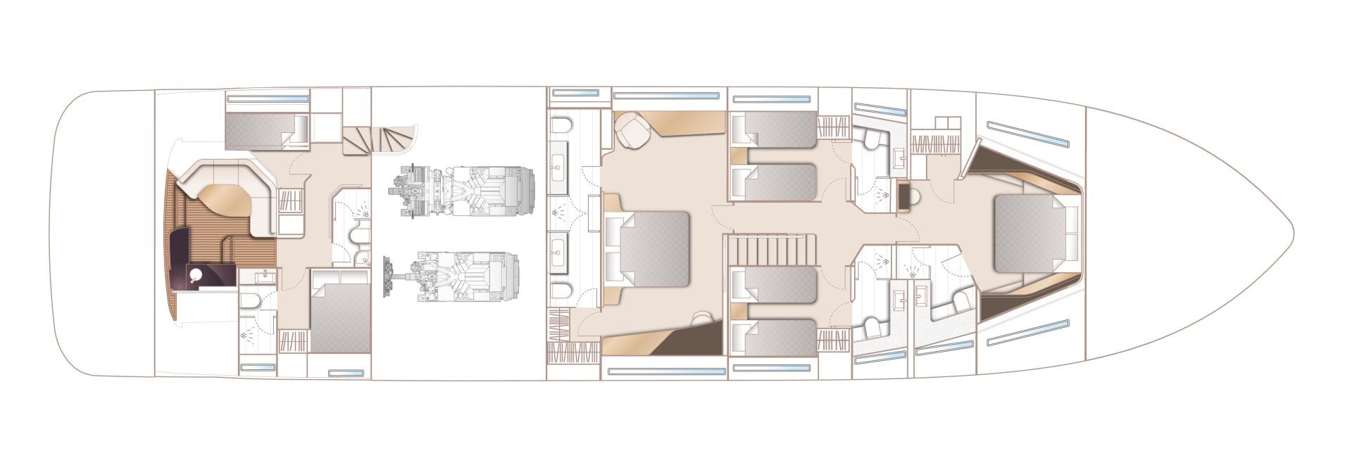 a computer with a lot of different types of electronic devices aboard PRINCESS Y95 Yacht for Sale