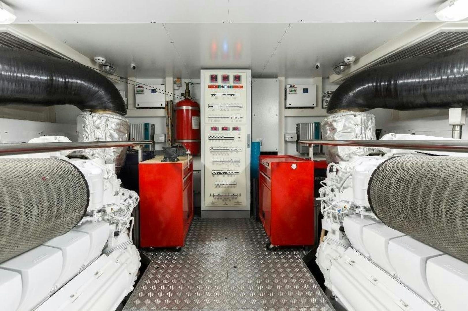 a room with several washing machines aboard HAPPY BLUE II Yacht for Sale