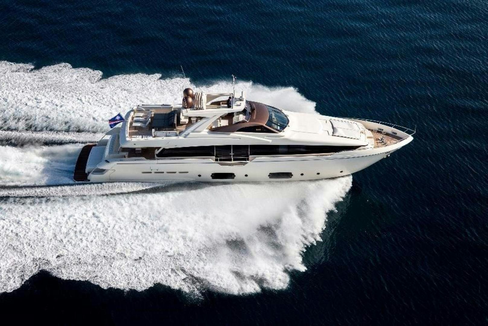 a boat on the water aboard HAPPY BLUE II Yacht for Sale