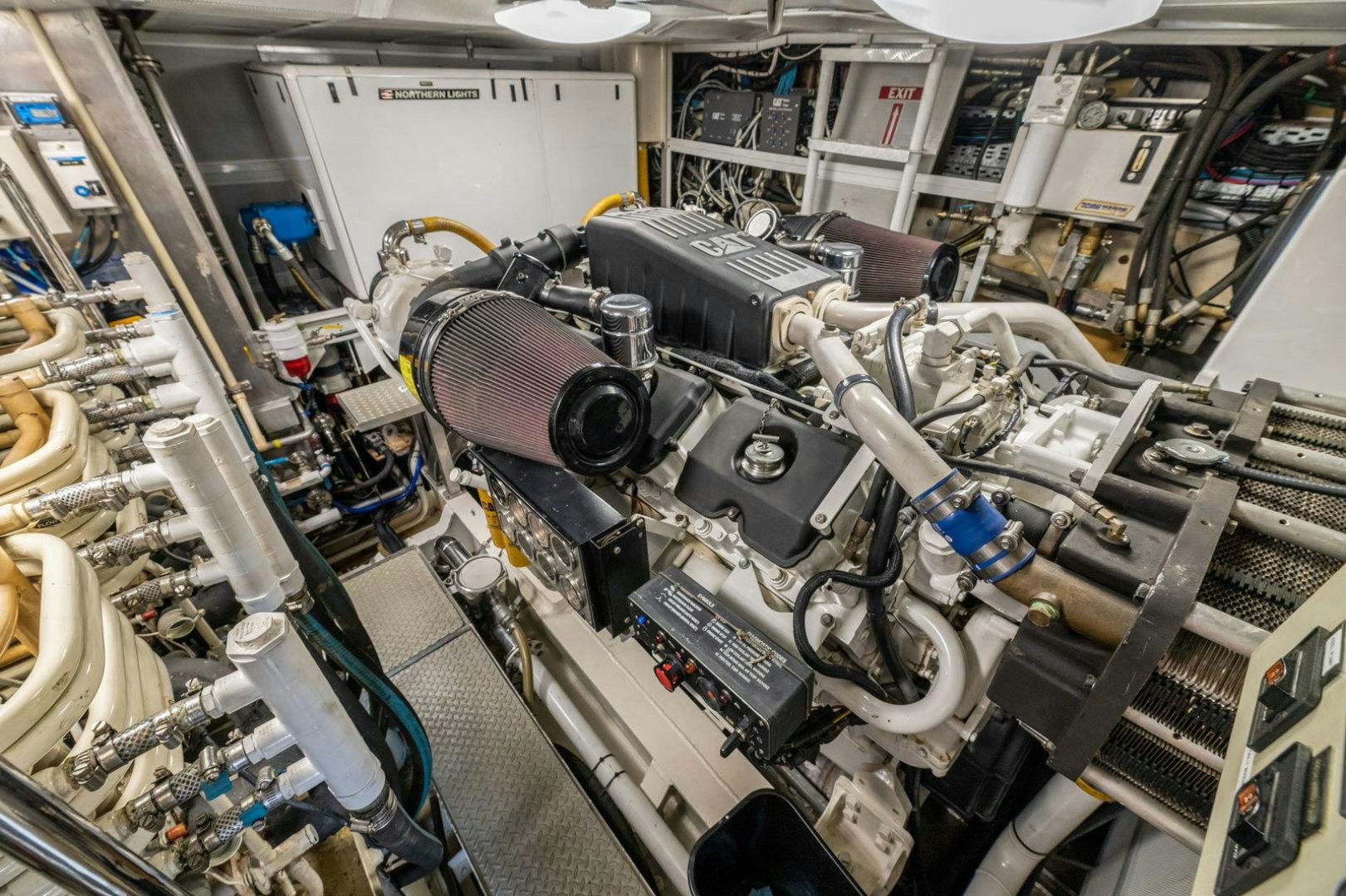 a machine with many wires aboard BERADA Yacht for Sale