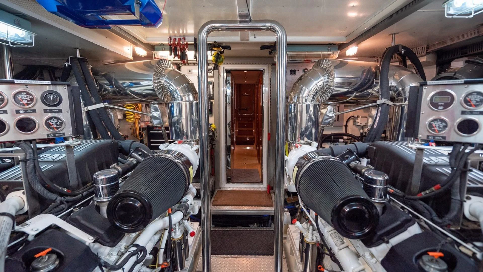 inside of a vehicle aboard TRITON Yacht for Sale