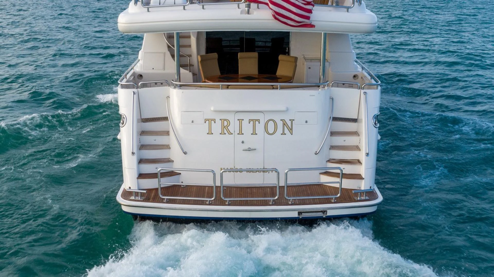 a boat on the water aboard TRITON Yacht for Sale