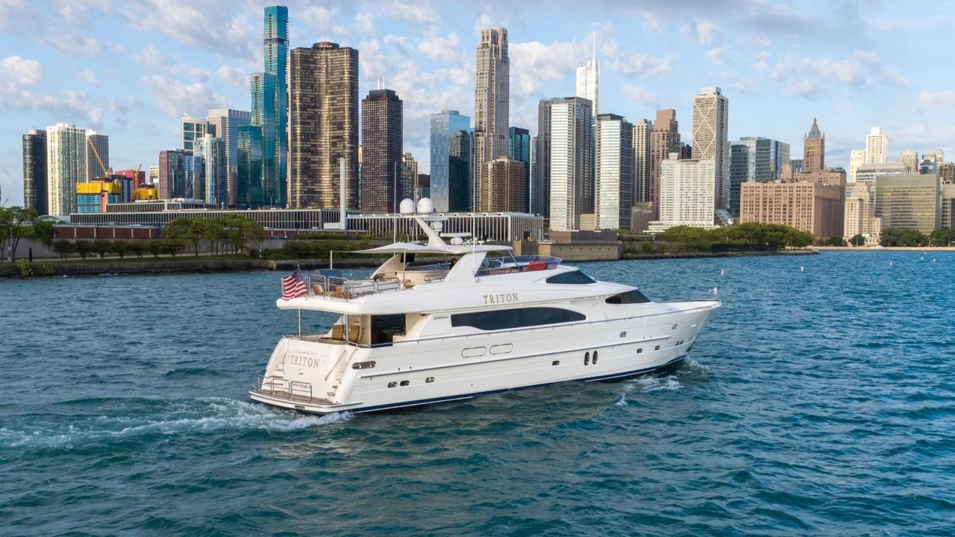 a boat on the water aboard TRITON Yacht for Sale