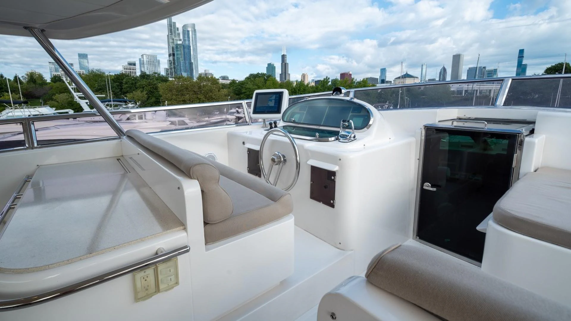 a car on a boat aboard TRITON Yacht for Sale