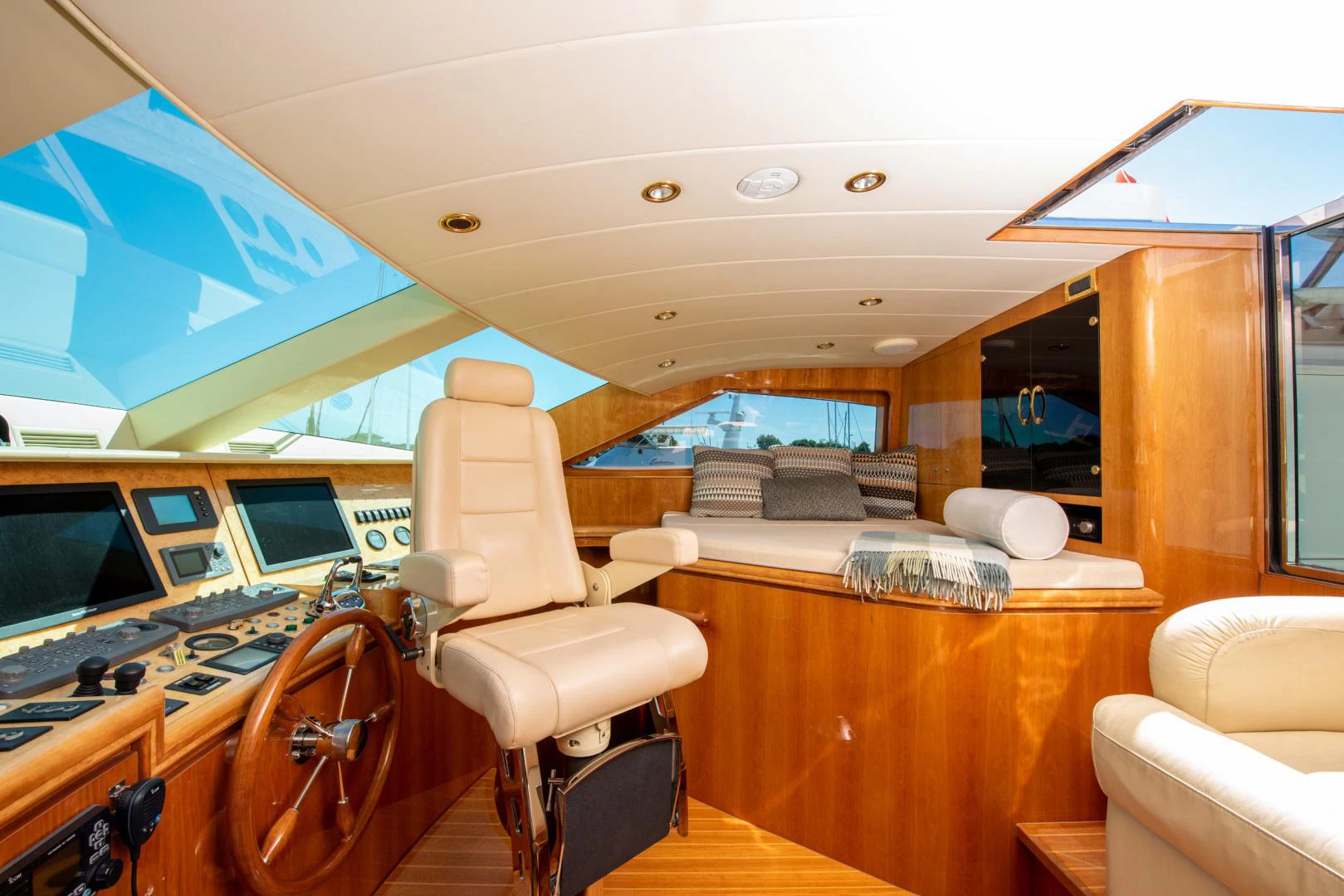 inside of a cabin aboard TRITON Yacht for Sale