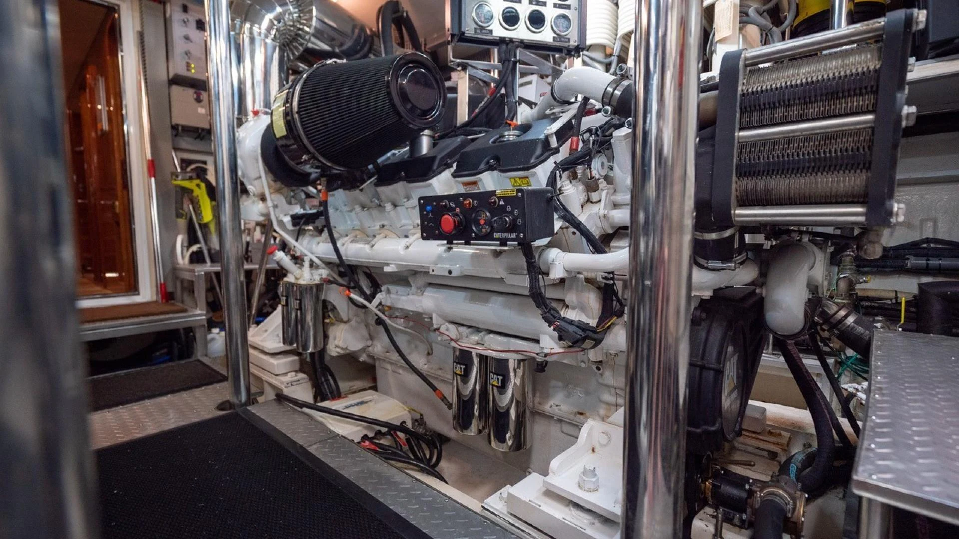 a machine with a large black object aboard TRITON Yacht for Sale