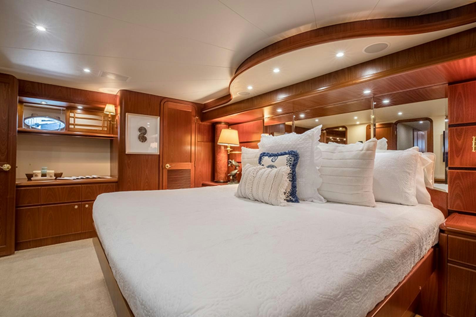 a bed in a room aboard FAN TAIL Yacht for Sale