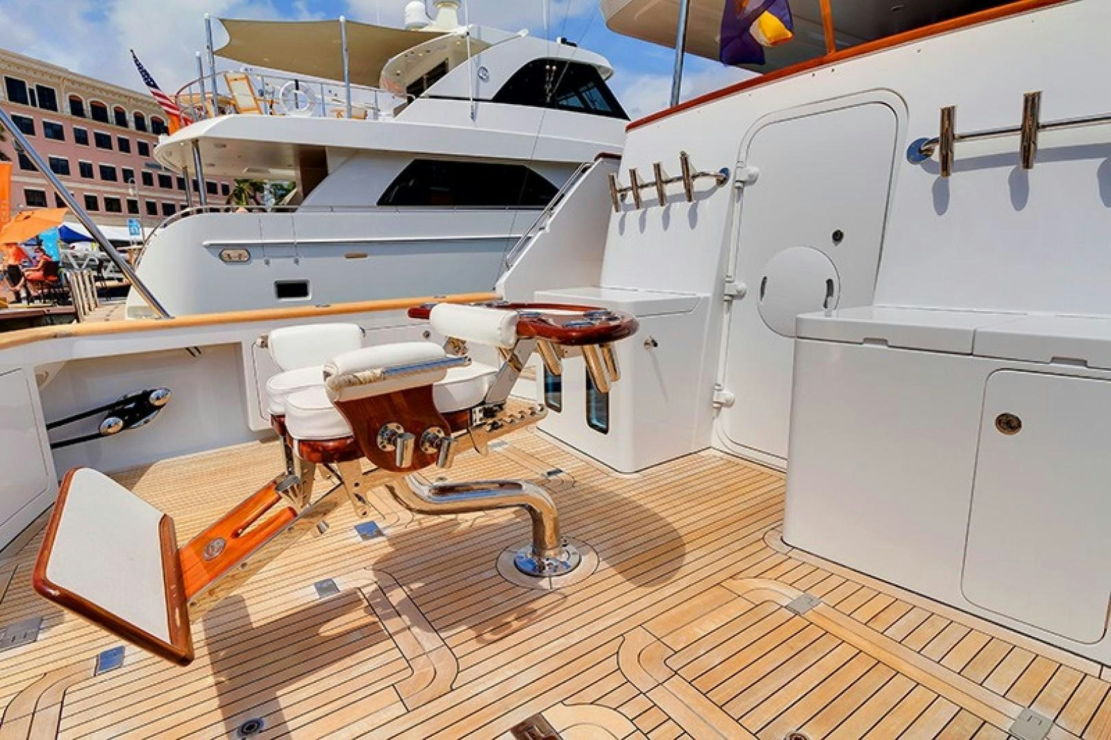 a boat on a deck aboard FAN TAIL Yacht for Sale