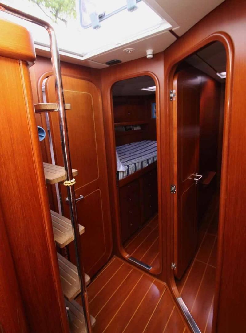 a train door with a mirror aboard MAYA RAY Yacht for Sale