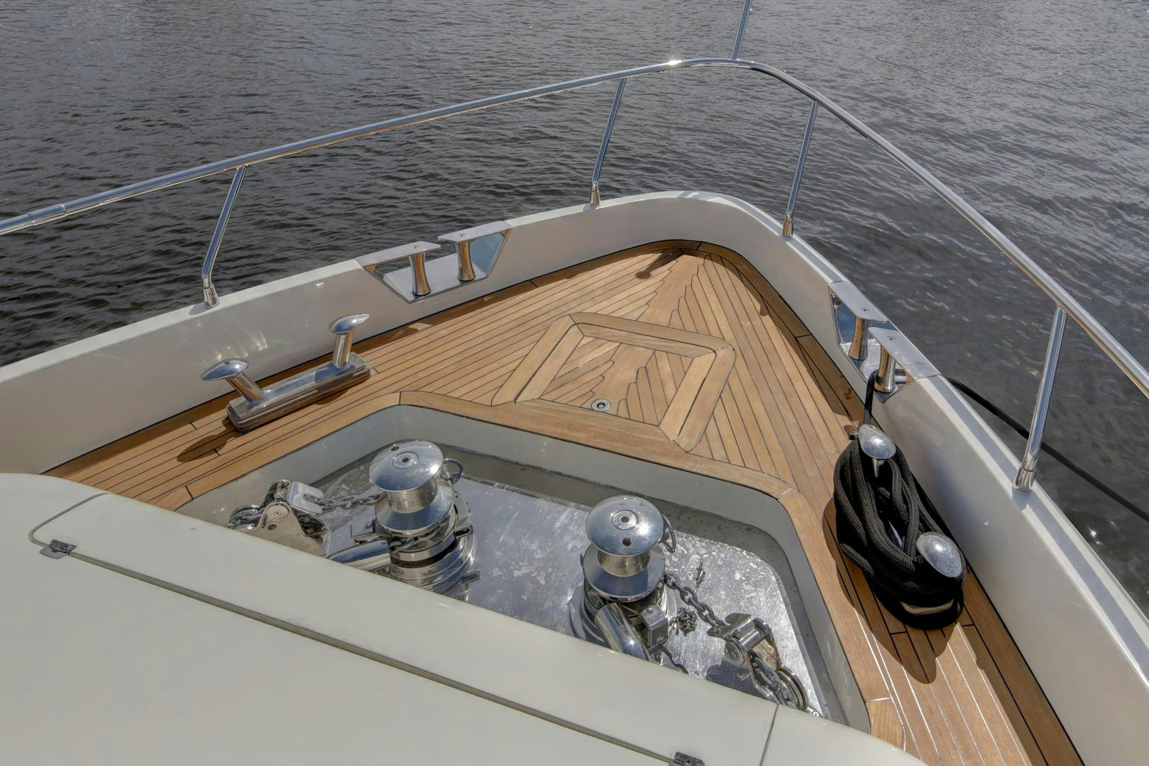 the front of a boat aboard SORRIDENTE Yacht for Sale