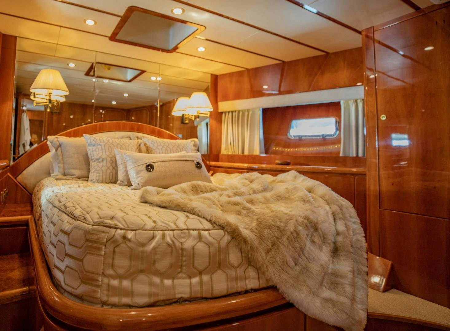 a bed in a cabin aboard FLY BOYS Yacht for Sale