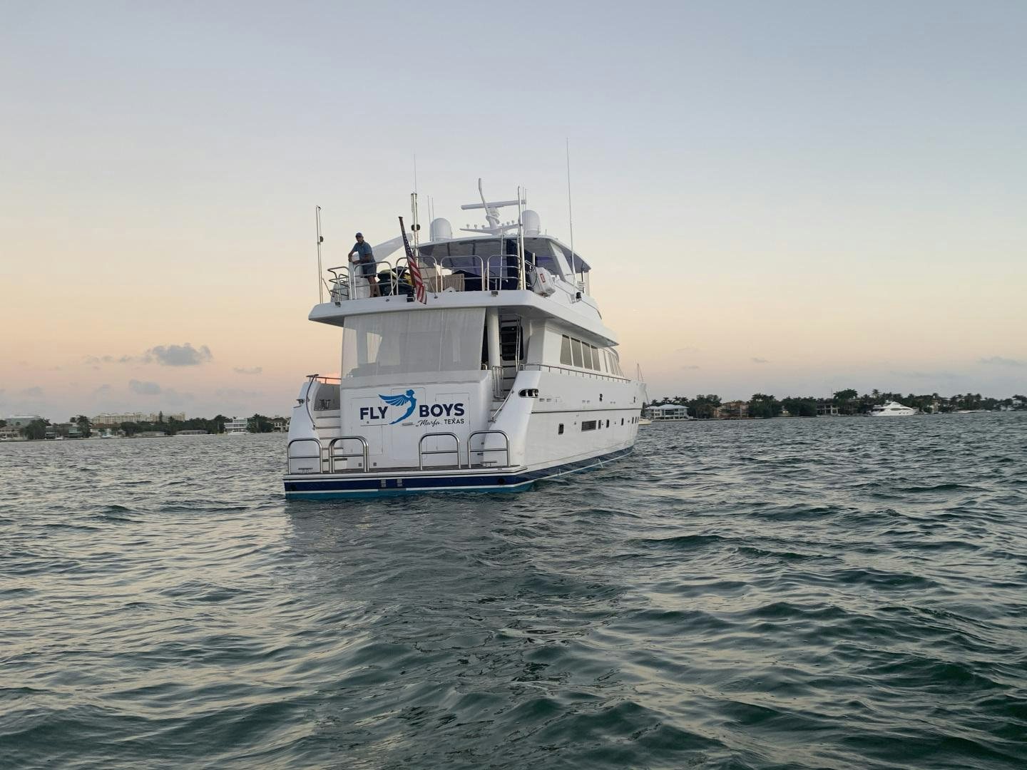 a boat in the water aboard FLY BOYS Yacht for Sale
