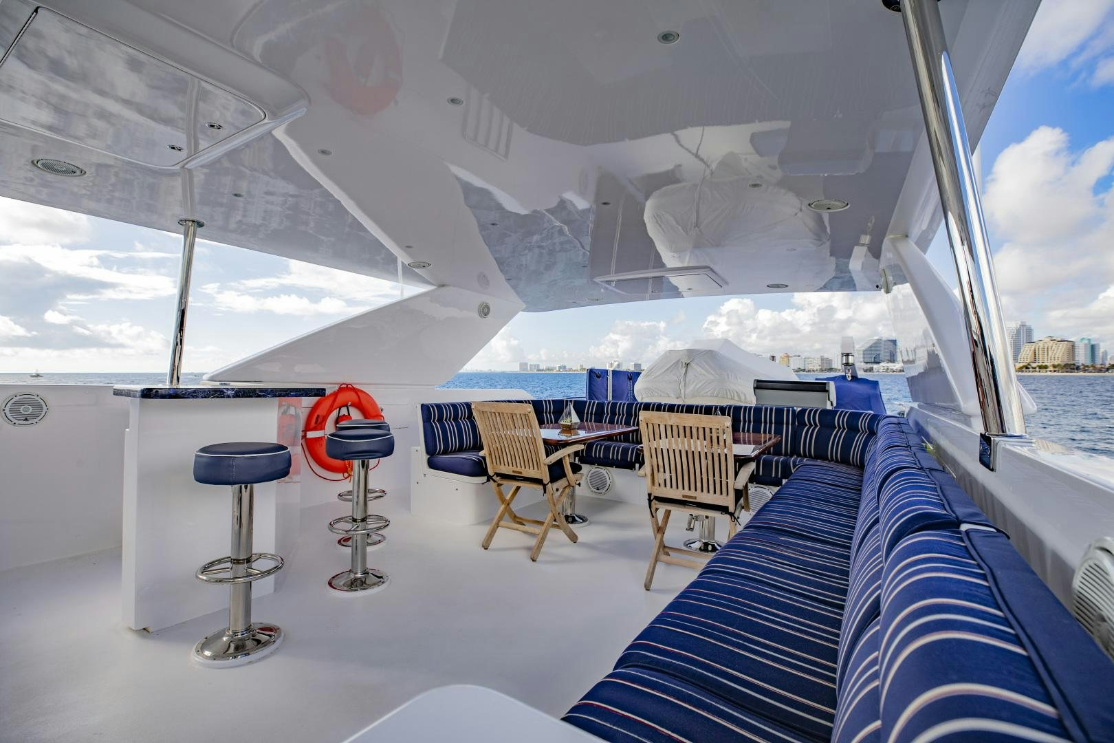 inside of a boat aboard FLY BOYS Yacht for Sale