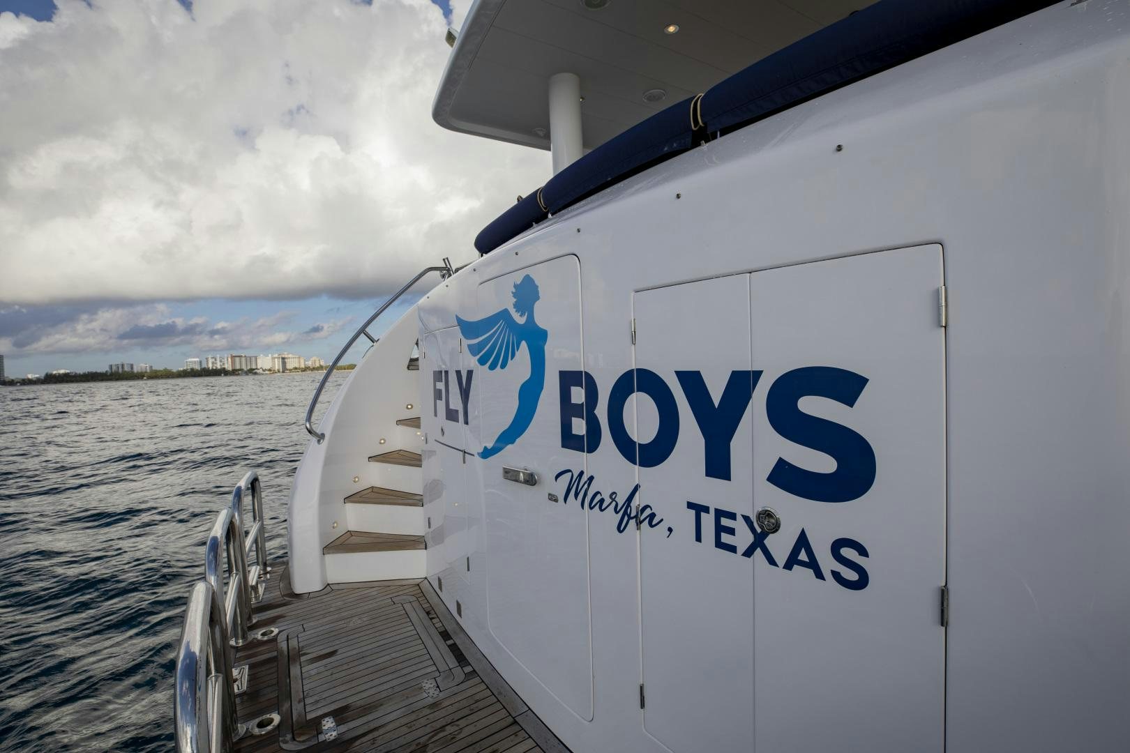 a boat on the water aboard FLY BOYS Yacht for Sale