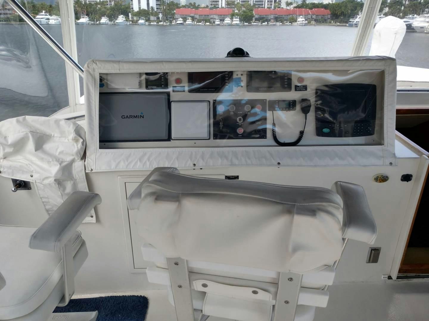 the inside of a car aboard CAROLE TOO Yacht for Sale