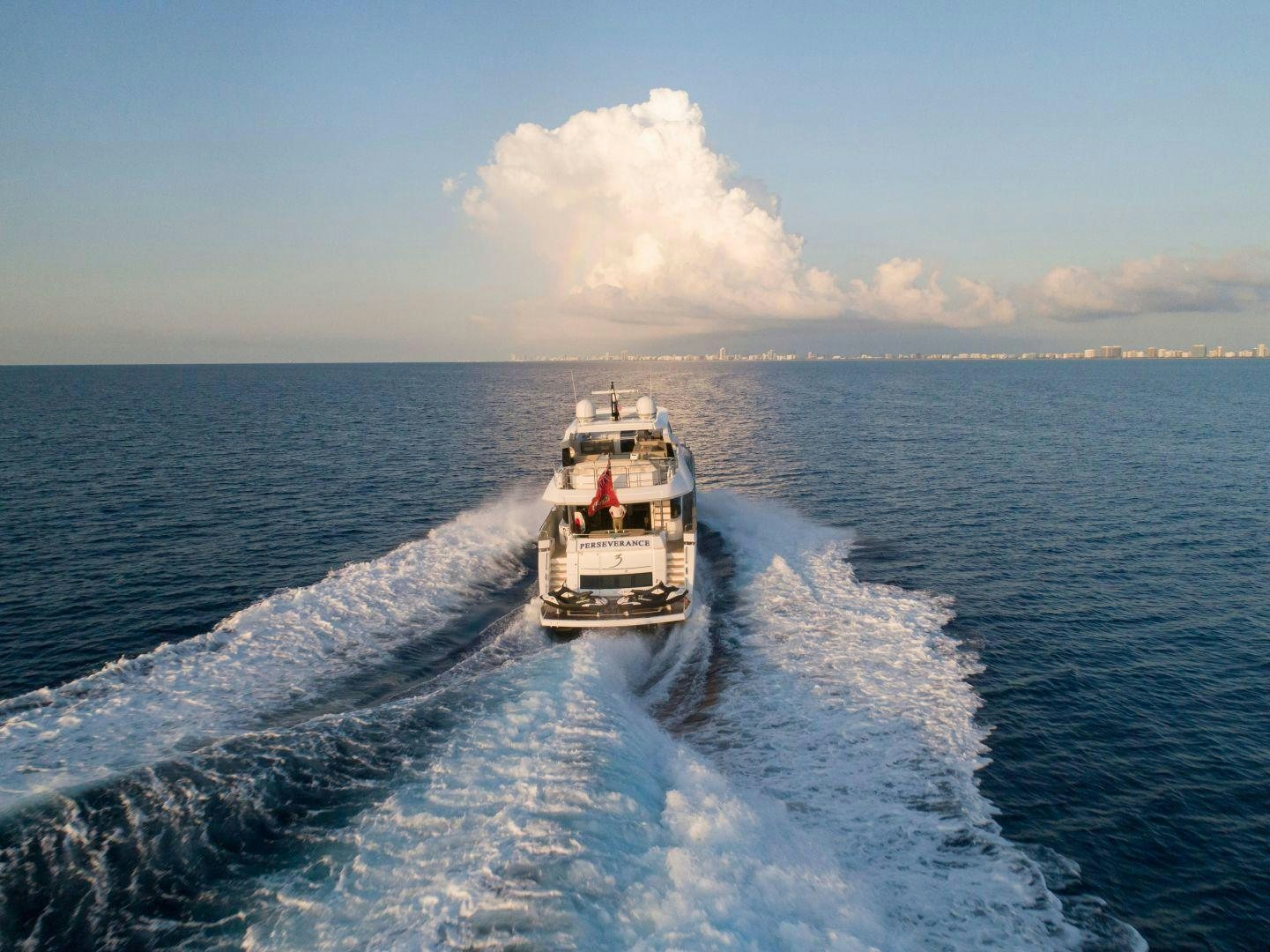 a boat on the water aboard PERSEVERANCE 3 Yacht for Sale