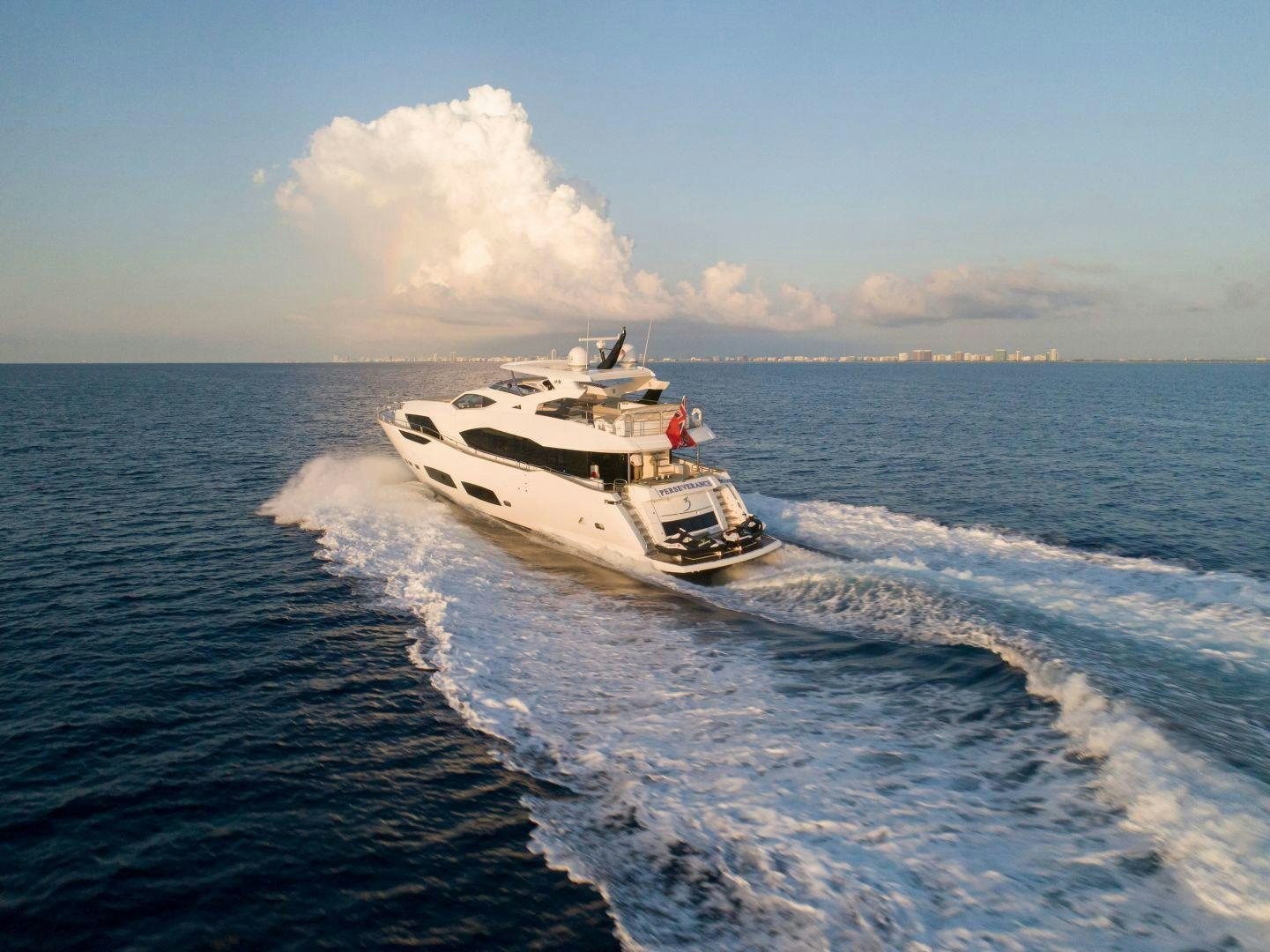 a boat on the water aboard PERSEVERANCE 3 Yacht for Sale