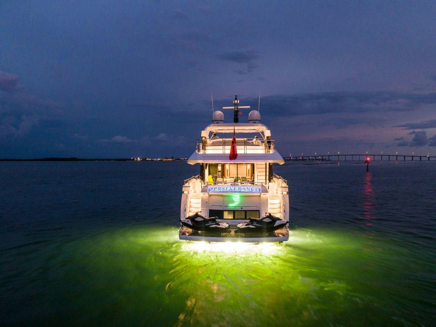 a boat in the water aboard PERSEVERANCE 3 Yacht for Sale