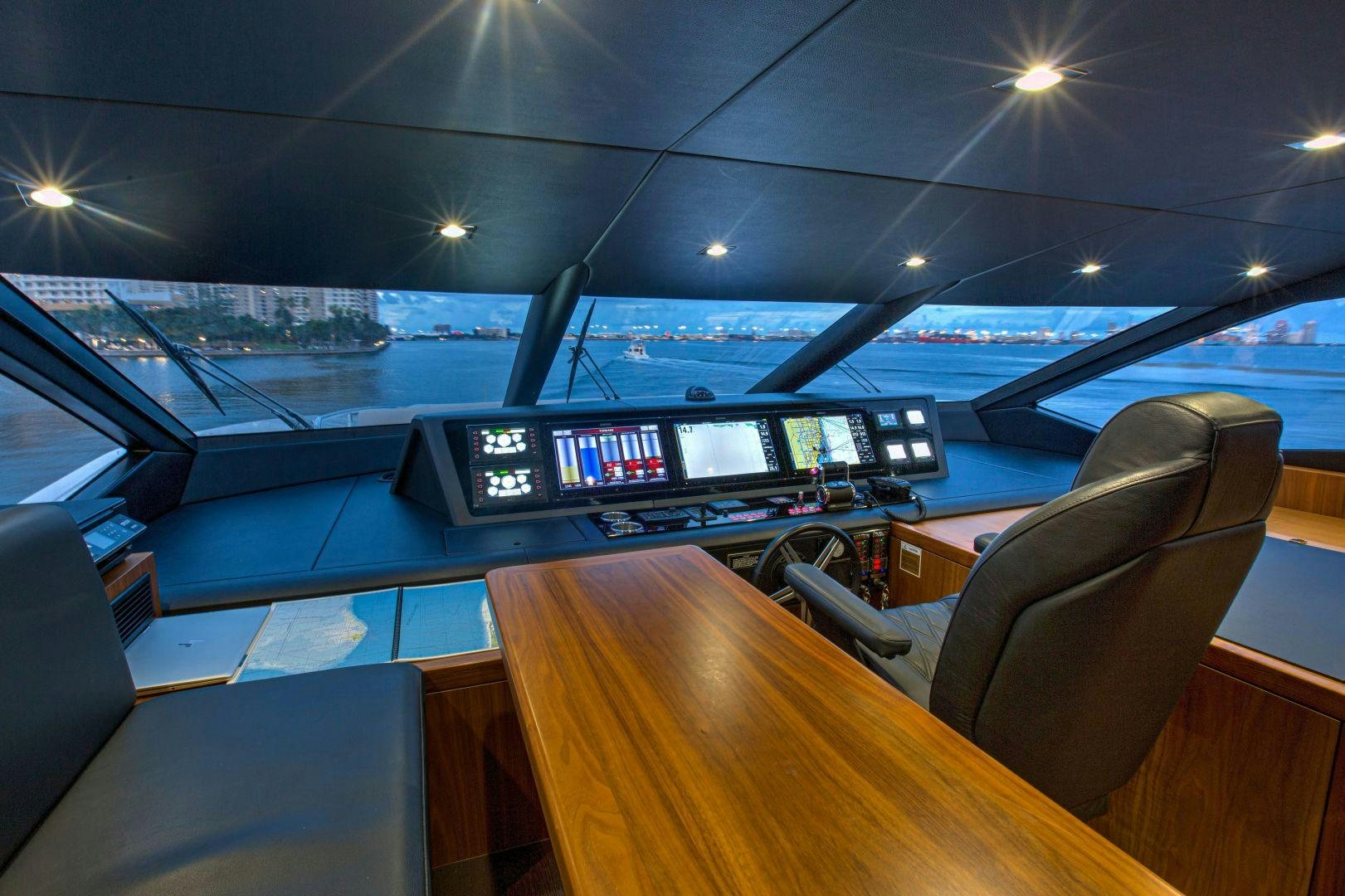 inside of a car aboard PERSEVERANCE 3 Yacht for Sale