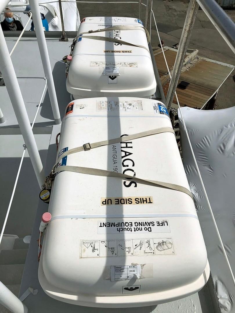 a white and black object aboard CARE BEAR Yacht for Sale